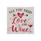 Glitzhome&#xAE; Valentine&#x27;s Wooden Love &#x26; Wine Sign Set